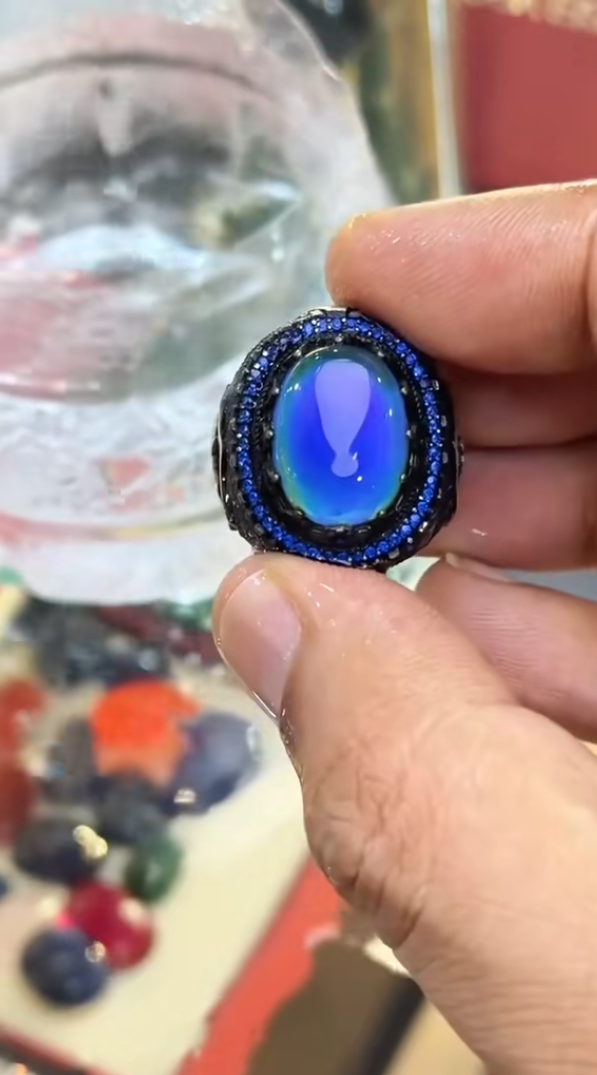 Royal Blue Color Changing/Alexandrite Ring