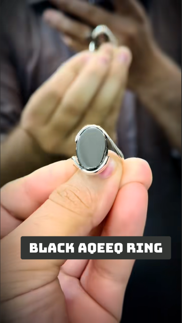 Black Irani Aqeeq Ring