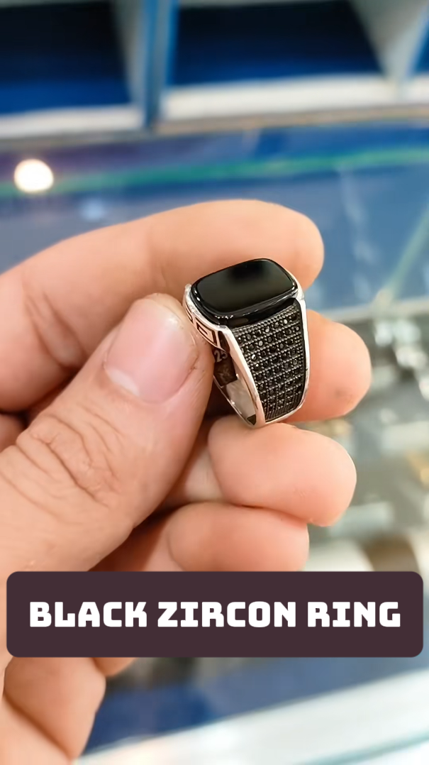 Black Zircon Ring