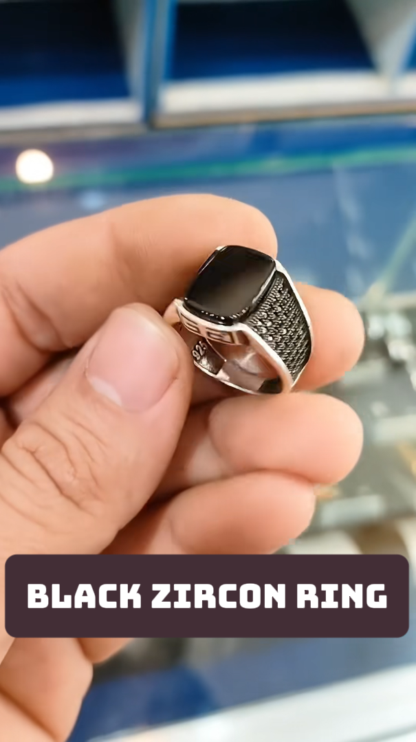 Black Zircon Ring